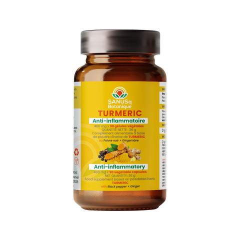 Turmeric (Curcuma longa L) vegetable capsules - 400 mg | SANUSq Health